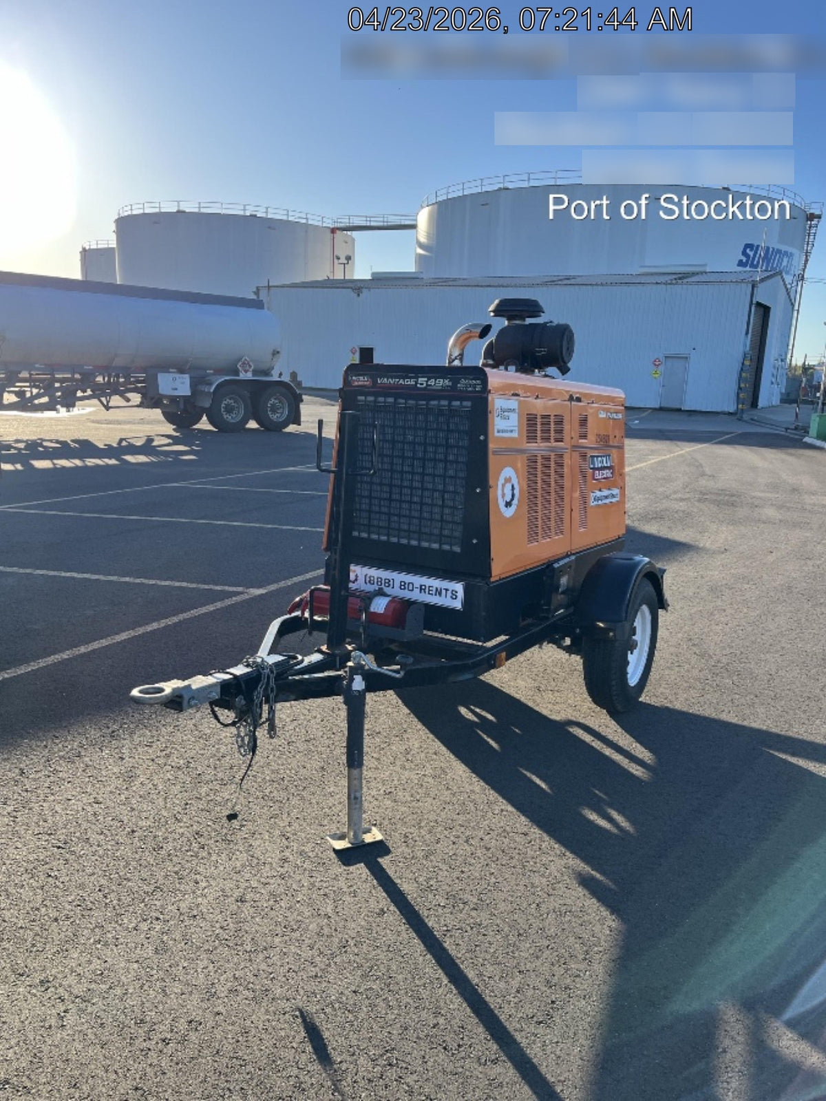 2022 Lincoln Electric Vantage 549X Crosslink Technology, Trailer Mounted, ES Decals, T3