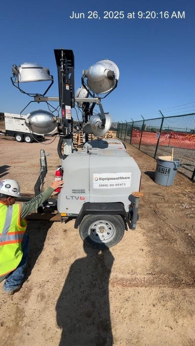 2018 Wacker Neuson LTV6L-MH Wacker Neuson LTV6L Mobile Light Tower w/Fuel Level Sensor Installed