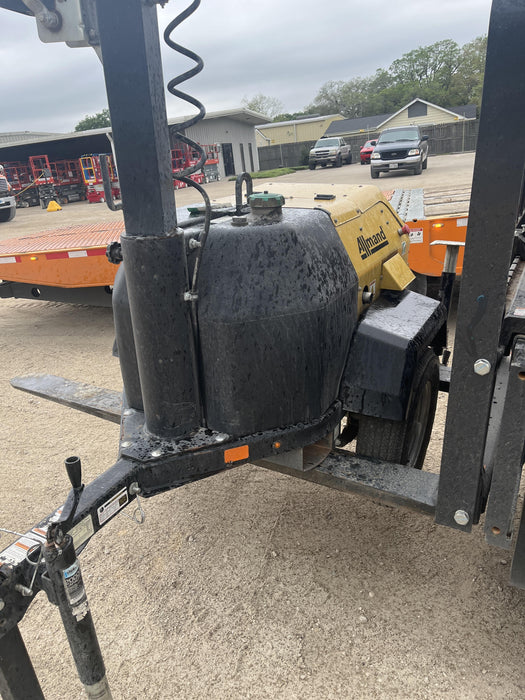 2022 Allmand NLV3GR (4) LED Light Fixture 350W, 23' Vertical Mast, 3kW Prime, Towable, Deep Sea L401, Leveling Jacks, Yanmar T4F 5.8hp