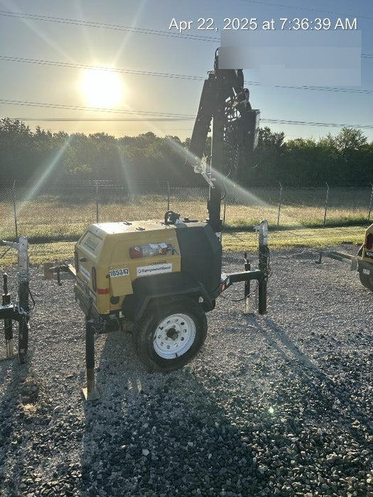 2021 Allmand NLV3GR (4) LED Light Fixture 350W, 23' Vertical Mast, 3kW Prime, Towable, Deep Sea L401, Leveling Jacks, Yanmar T4F 5.8hp