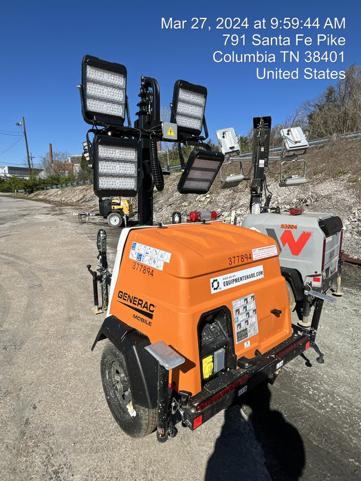 2023 Generac MLT2 Diesel, Flex Switch 120V Input, Powerzone Controller, 
(4) 320W LED Lights, 4kW Generator, 39.9 Gal Fuel Tank, 2" Ball, T3