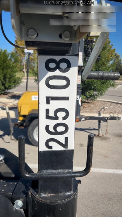 2022 Allmand NLV3GR (4) LED Light Fixture 350W, 23' Vertical Mast, 3kW Prime, Towable, ES Decals, T3