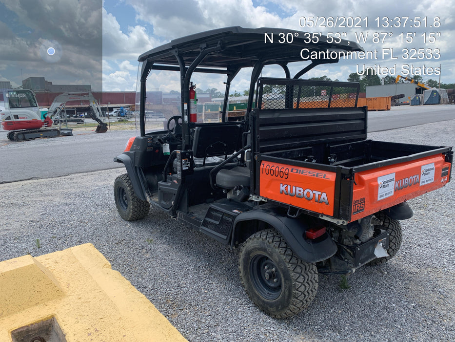 Kubota RTV-X1140W-H Canopy, 4-Seater, Diesel, Windshield Acrylic Clear, Strobe Light, Backup Alarm