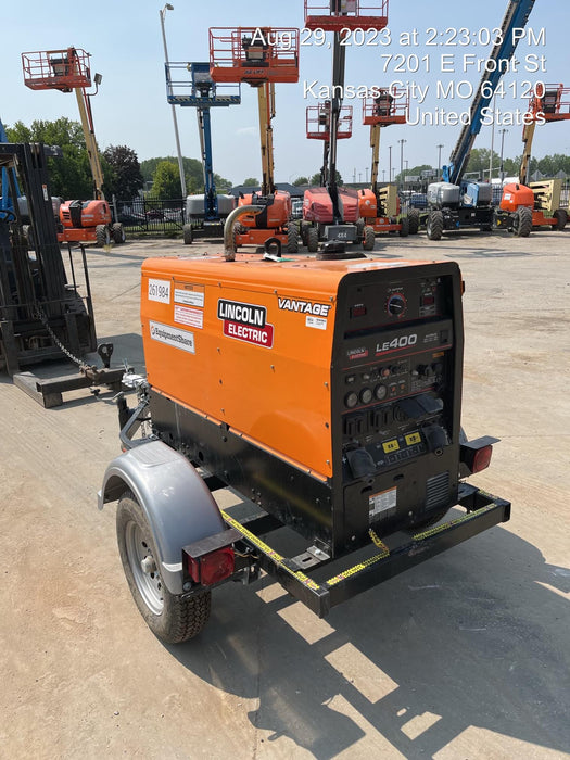 2022 Lincoln Electric LE400 Kubota V1505, Trlr, Cable Rack, Light Kit, ES Decals, T3