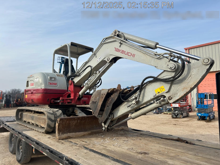 2019 Takeuchi TB260 Takeuchi TB260 Canopy w/Rubber Tracks, Auxiliary Hydraulics, Standard Blade, Manual QC
