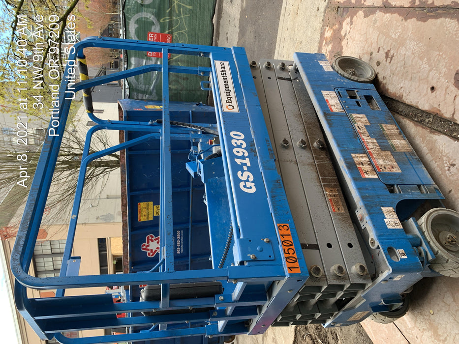 2020 Genie GS-1930 Fixed rails with chain entry gate - Pre A92.20, 800W Inverter