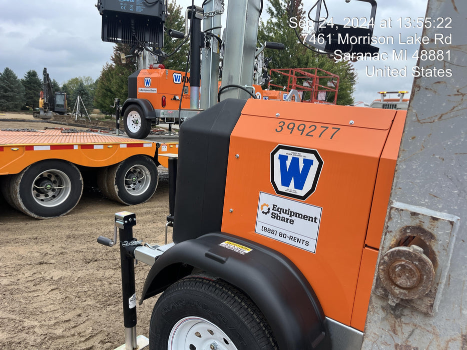 2024 Wanco WLTT-4MM4K Diesel, Deep Sea Controller, Shore Power Plug, Auto Start, (4) 350W LED Floodlights, 4kW Generator, 60 Gal Fuel Tank, 2" Ball, T3