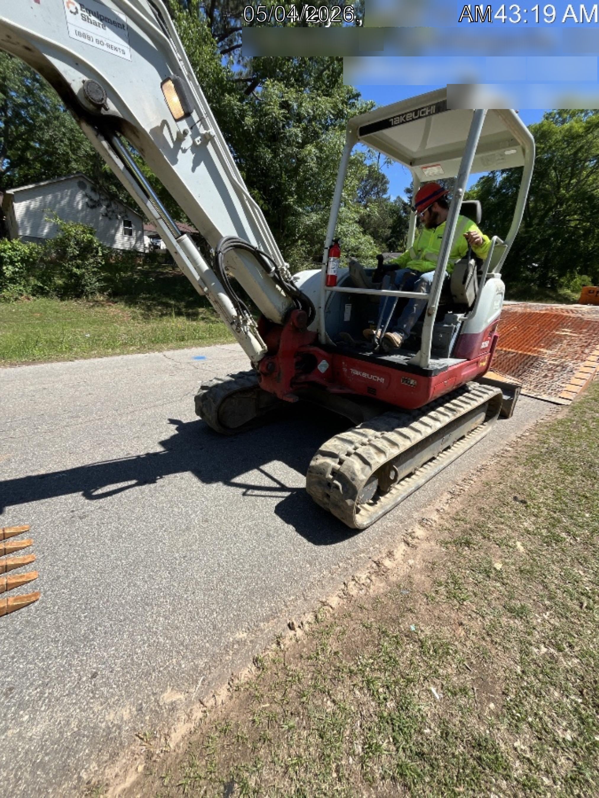 2019 Takeuchi TB260 Canopy, Standard Blade, Auxiliary hydraulics Manual QC, Hydraulic thumb, 12" ,18", 24" Bucket