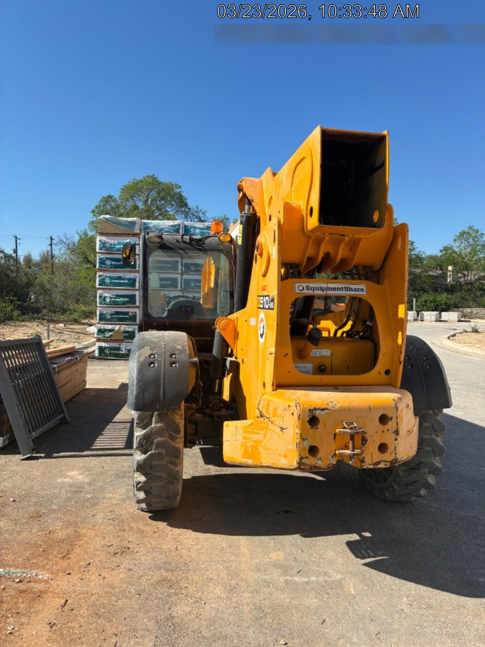 2020 JCB 510-56 Canopy, 74 HP, Solid Tires, STD Worklight, Beacon, Aux Hydraulics, Lifting Eye, Back up Alarm w/66" Carriage/60" Forks
