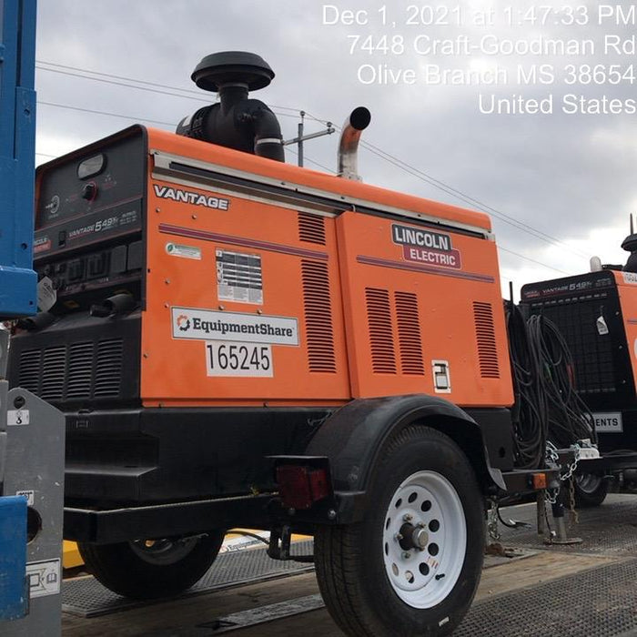 2021 Lincoln Electric Vantage 549X Ready Pak 3, ORANGE (includes trailer, cable rack, fender light kit)