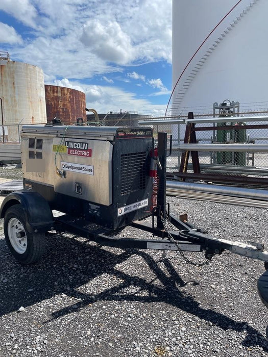 2019 Lincoln Electric Vantage 322 Welder Ready-Pak 3, Two wheel trailer, Fender and Light kit, Cable Rack