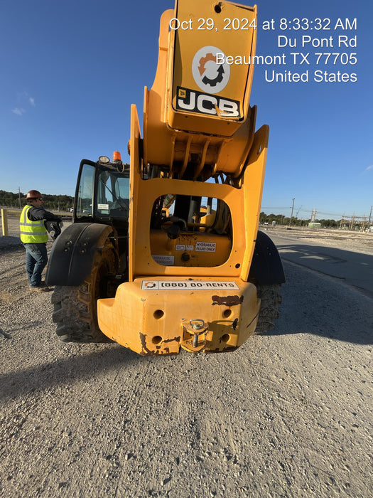 2019 JCB 512-56 Cab/Heat/Air74 HP, Solid Tires, STD Worklight, Beacon, Aux Hydraulics, Lifting Eye, Back up Alarm 60" Carriage, 60" Forks