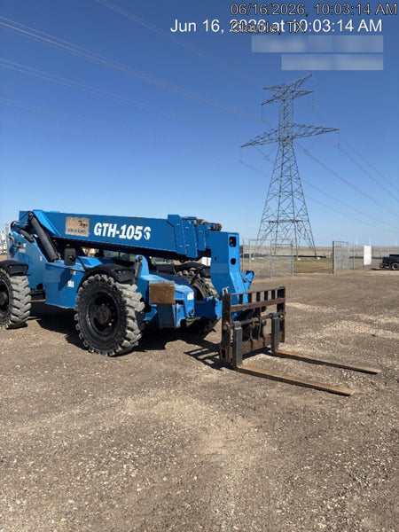 2018 Genie GTH-1056 Genie GTH-1056 w/CAB, Solid Tires, Work Lights, 60" carriage/forks, cab mesh, beacon