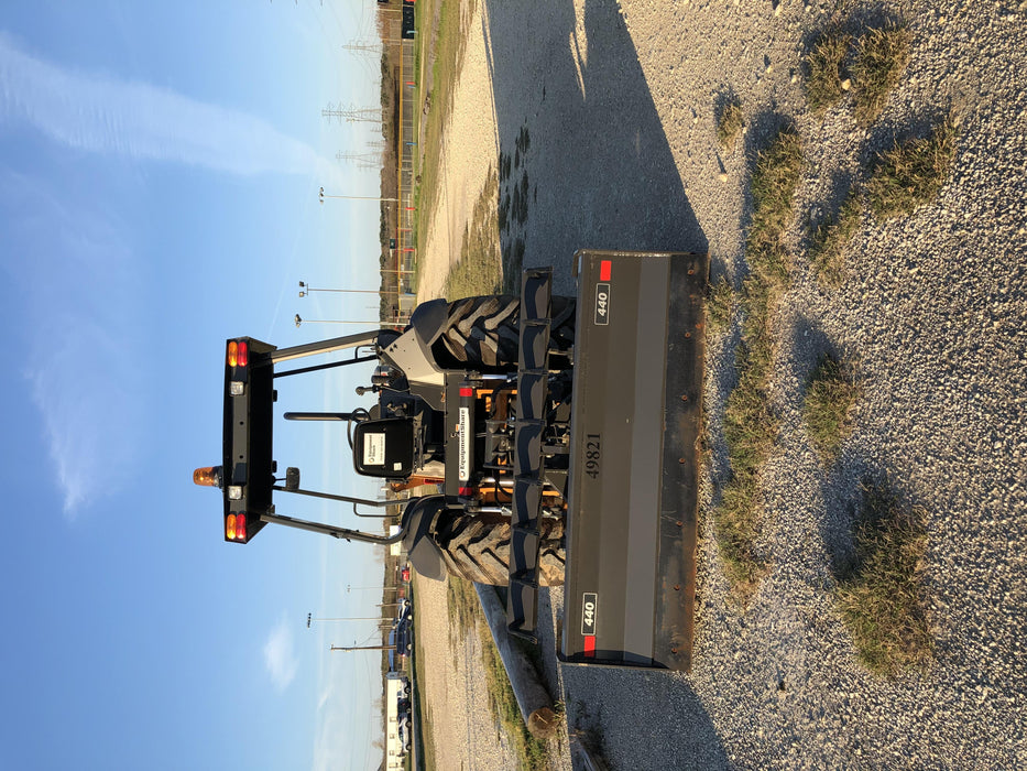 2019 Case 570N EP Canopy, 4WD, GP Front Bucket, Dual Tilt Cylinder, 84" Box Blade w/ Scarifier, Wheel Weights, Beacon