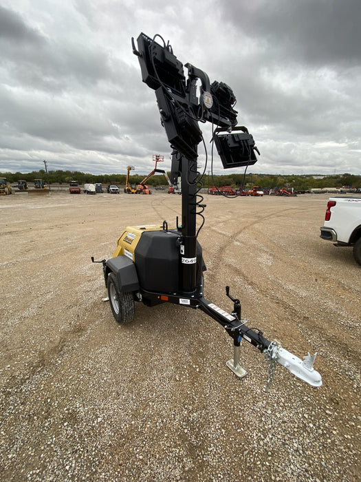 2022 Allmand NLV3GR (4) LED Light Fixture 350W, 23' Vertical Mast, 3kW Prime, Towable, ES Decals, T3