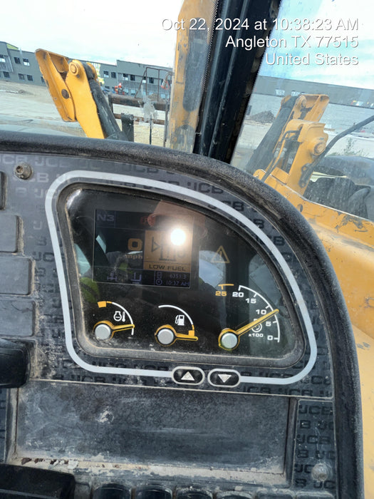 2019 JCB 512-56 109 HP w/CAB/HVAC, Beacon, Aux Hydraulics, Worklights, Solid Tires w/60" Carriage/Forks