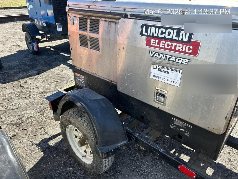 2018 Lincoln Electric Vantage 322 Lincoln Vantage 322 Welder Ready Pak 3 - Vantage 322, Trailer, Fender and light kit, Cable rack