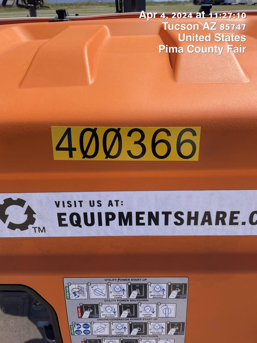 2024 Generac MLT2 Diesel, Flex Switch 120V Input, Powerzone Controller, 
(4) 320W LED Lights, 4kW Generator, 39.9 Gal Fuel Tank, 2" Ball, T3