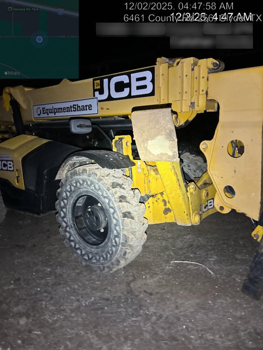 2019 JCB 510-56 Open ROPS, 74 HP, Solid Tires, Worklights, Beacon, Aux Hydraulics, Lifting Eye 66" Carriage/60" Forks