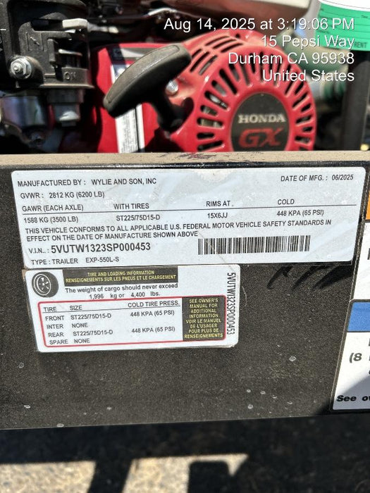 2025 WYLIE EXP-550L-S