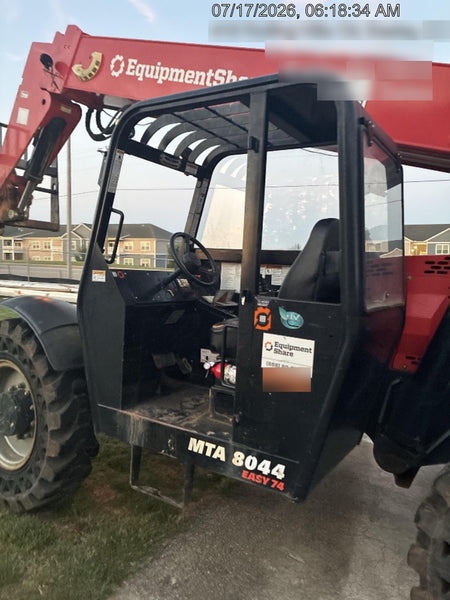 2019 Manitou MTA8044 74hp T4F, Open ROPS, Cab and Boom LED work lights, Auxiliary Hydraulics, Solid Tires, Amber strobe, Lift Hook 66" Carriage, 60" Forks