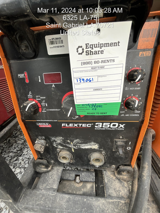 2021 LINCOLN ELECTRIC FLEXTEC 350X