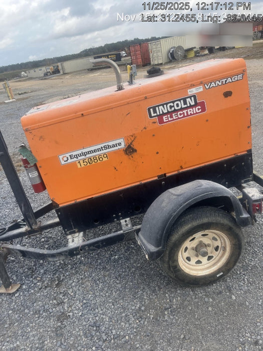 2021 Lincoln Electric Vantage 322 Vantage 322 Ready Pak 3 w/ Telematics & Decals, ORANGE (includes trailer, cable rack, fender light kit)