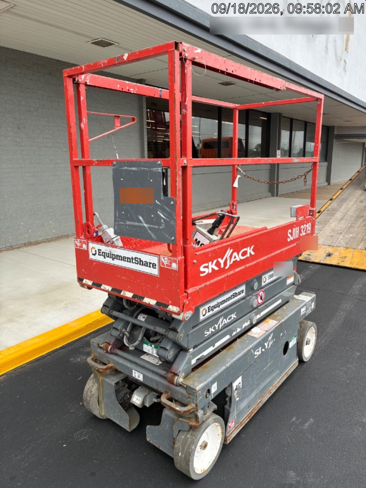 2018 Skyjack SJIII-3219 Standard Rental Specs