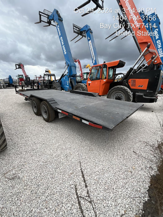 2024 TEXAS PRIDE TRAILERS 21' Lowboy Gravity Tilt Bed 14K Bumper Pull Trailer