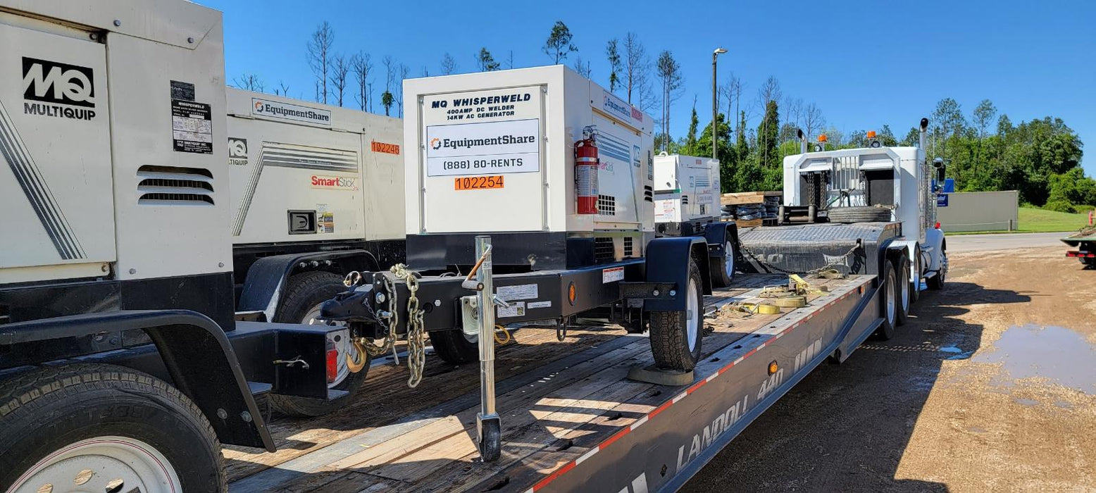 2020 Multiquip DLW400ESA4 400 amp Welder, 14kW, 120/240V, T4F Kubota, Trailer