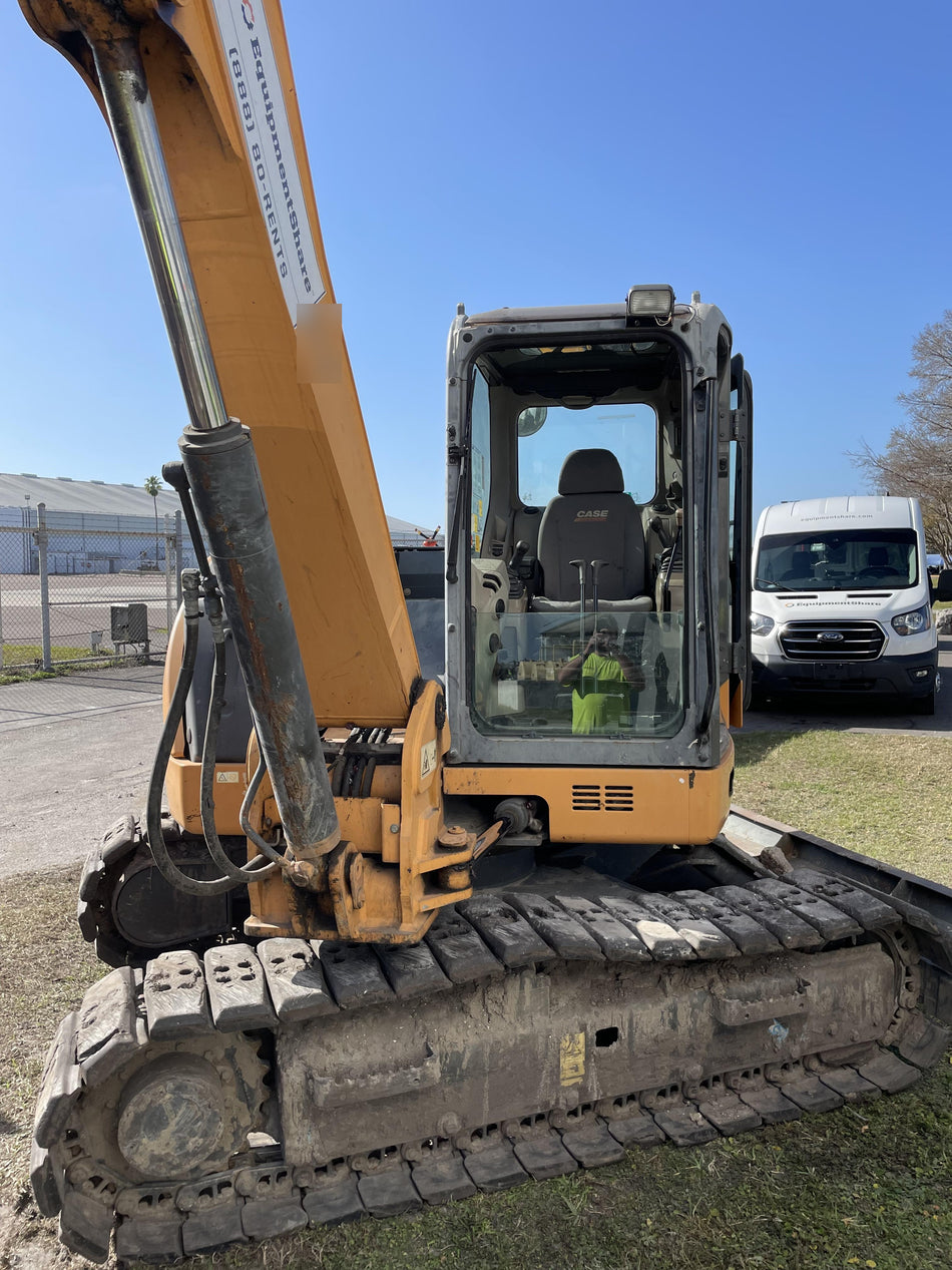 2015 Case CX80C CLOSED CAB, A/C, RUBBER TRACKS PADS, 7'-2" ARM