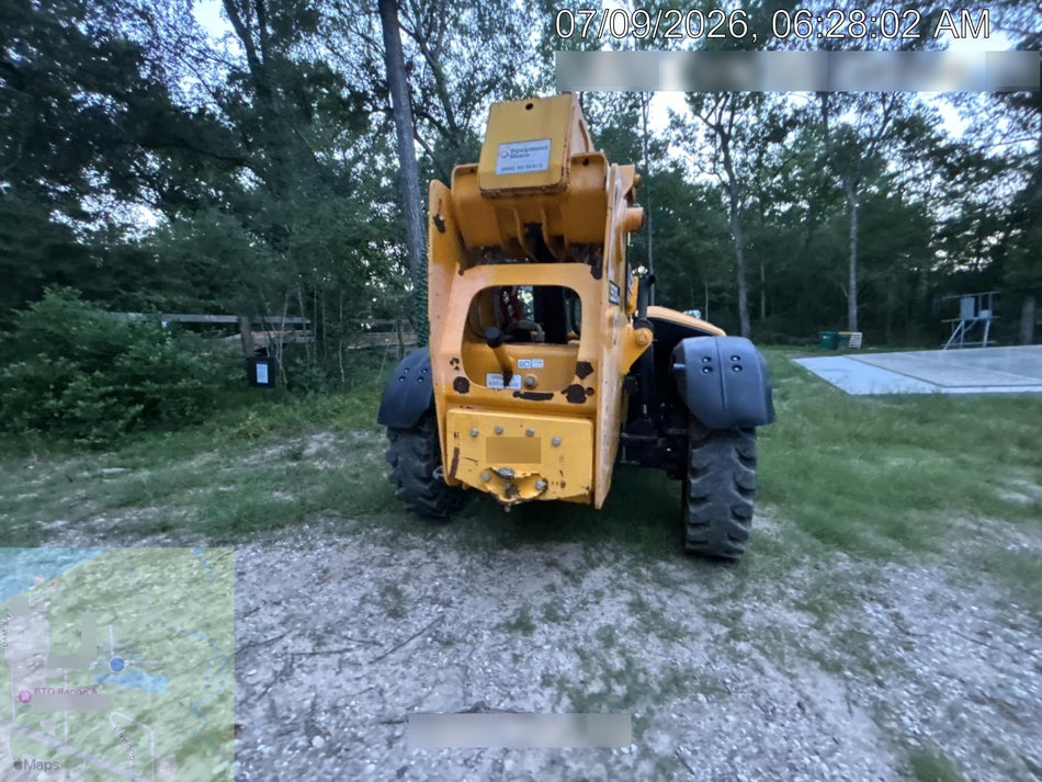 2019 JCB 509-42 Cab/Heat/Air, 74 HP, Solid Tires, STD Worklight, Beacon, Aux Hydraulics, Lifting Eye, Back up Alarm w/66" Carriage/60" Forks