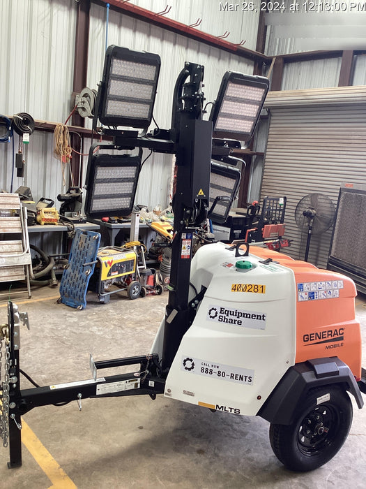 2024 Generac MLT2 Diesel, Flex Switch 120V Input, Powerzone Controller, 
(4) 320W LED Lights, 4kW Generator, 39.9 Gal Fuel Tank, 2" Ball, T3