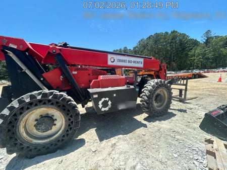 2019 Manitou MTA10055 Canopy, 120 HP, Solid Tires, Work Lights, Lift Hook, Auxiliary Hydraulics 66" Carriage and 60" Forks
