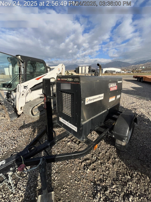 2019 Lincoln Electric Vantage 322 Welder Ready-Pak 3, Two wheel trailer, Fender and Light kit, Cable Rack