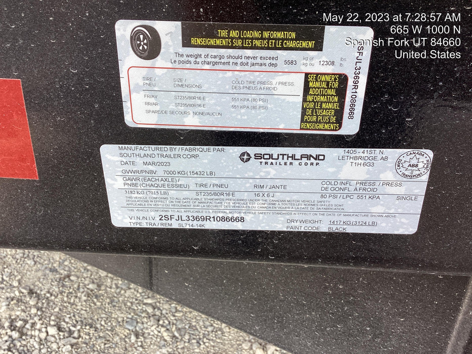 2024 SOUTHLAND SL270T-14K