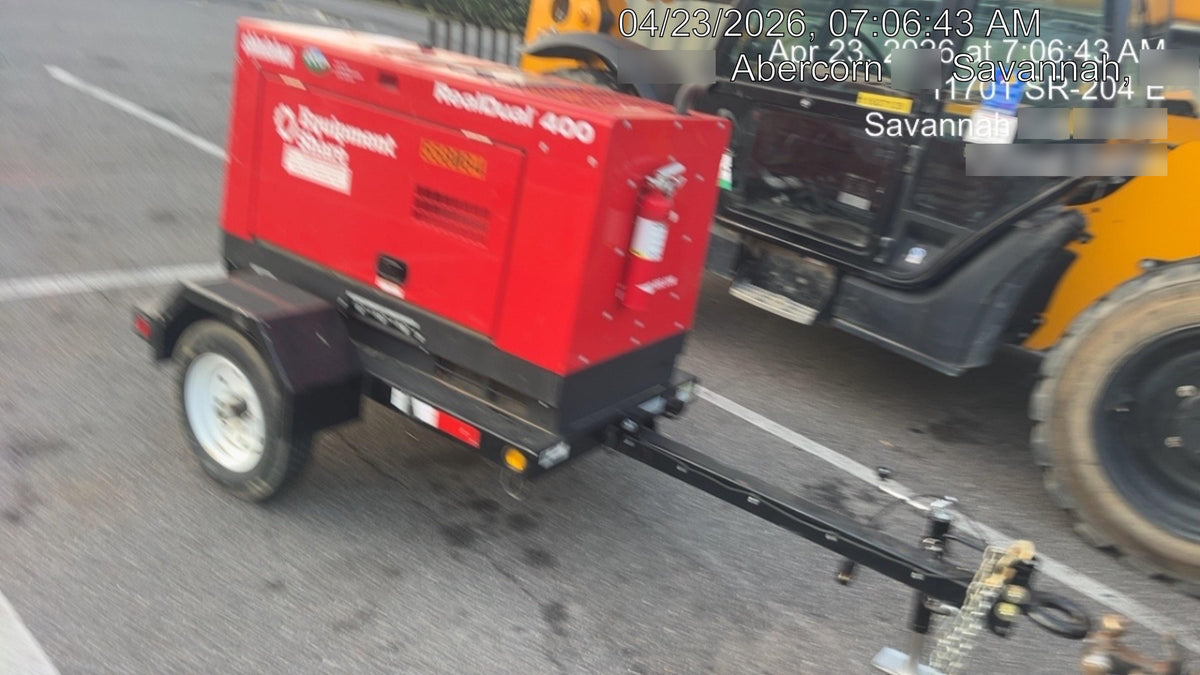 2022 Shindaiwa DGW400MDL Kubota D902 Engine, 23 HP, Dual Op Welder, Wire, Arc, Droop Stick, Tig, and CC Stick Functionality, Simulphase, 3 Phase and 1 Phase Gen Output, Single Axle NB Trlr, Slr Trckl Chrg 12V 12W, Fire Ext