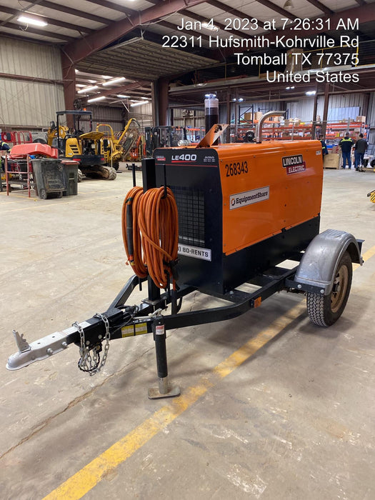 2022 Lincoln Electric LE400 Kubota V1505, Trlr, Cable Rack, Light Kit, ES Decals, T3