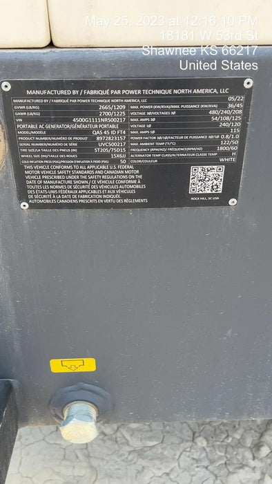 2022 ATLAS COPCO QAS45 CWK