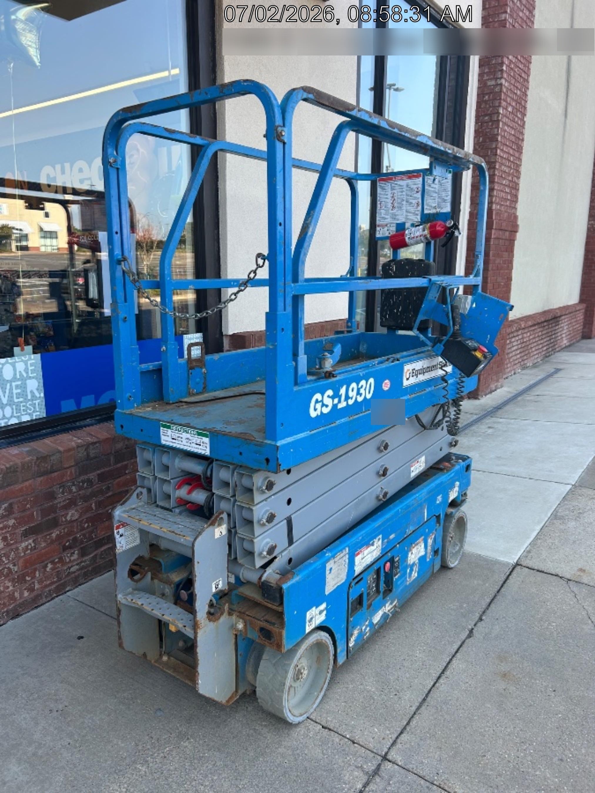 2019 Genie GS-1930 Fixed Rails with Chain Entry