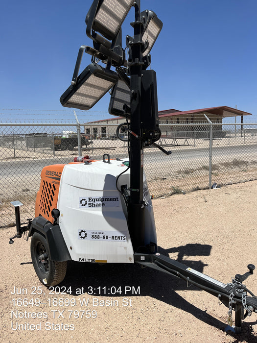 2024 Generac MLT2 Diesel, Flex Switch 120V Input, Powerzone Controller, 
(4) 320W LED Lights, 4kW Generator, 39.9 Gal Fuel Tank, 2" Ball, T3