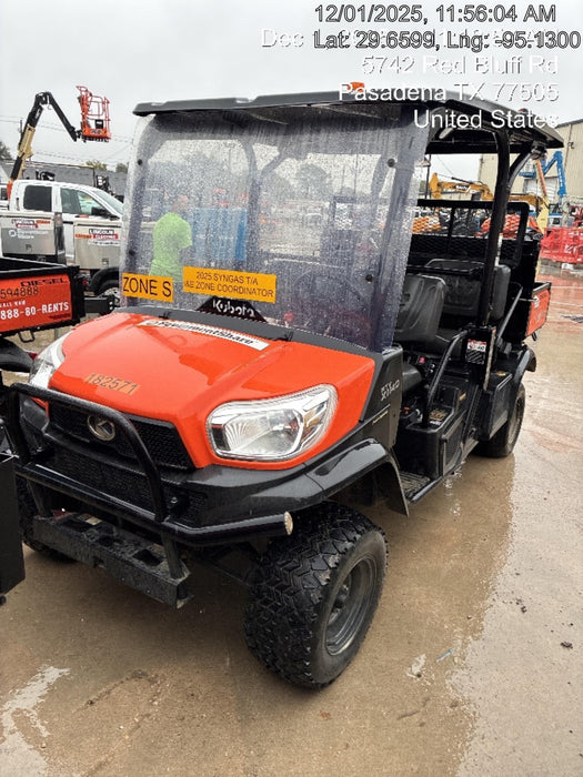 2021 Kubota RTV-X1140W-H Plastic Canopy, Windshield Acrylic Clear, LED Strobe Light, Wire Harness Kit, Back up Alarm