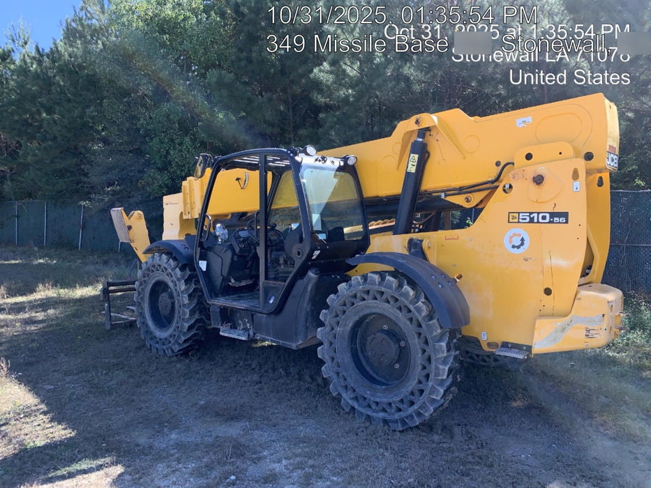 2020 JCB 510-56 Canopy, Solid Tires, Work Lights, Beacon, Aux Hydraulics, Back up Alarm, Lifting Eye, ES Decals