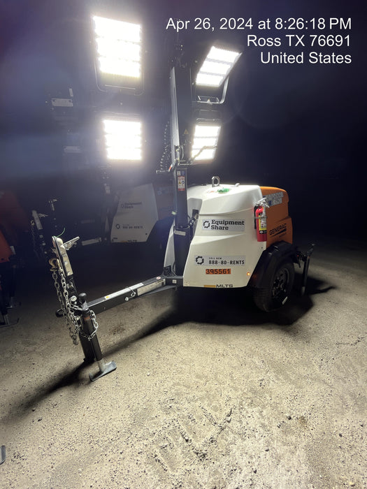 2024 Generac MLT2 Diesel, Flex Switch 120V Input, Powerzone Controller, 
(4) 320W LED Lights, 4kW Generator, 39.9 Gal Fuel Tank, 2" Ball, T3