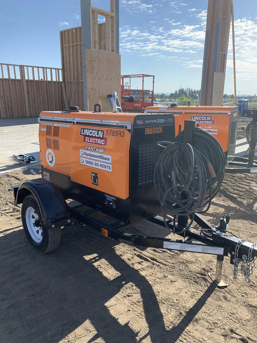 2021 Lincoln Electric Vantage 322 Vantage 322 Ready Pak 3 w/ Decals, ORANGE (includes trailer, cable rack, fender light kit) NO Telematics