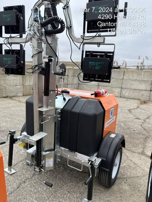 2024 Wanco WLTT-4MM4K Diesel, Deep Sea Controller, Shore Power Plug, Auto Start, (4) 350W LED Floodlights, 4kW Generator, 60 Gal Fuel Tank, 2" Ball, T3