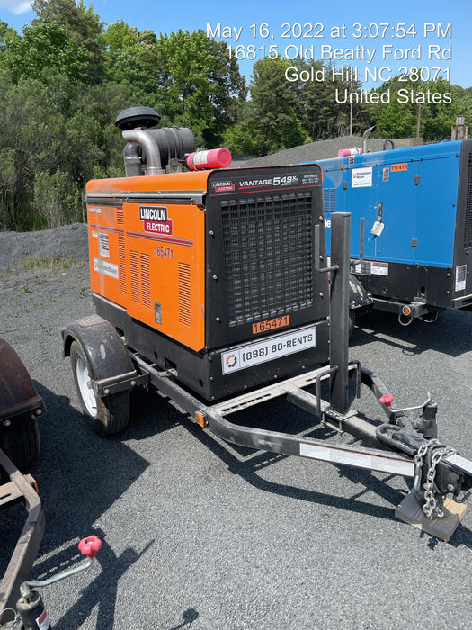 2021 Lincoln Electric Vantage 549X Ready Pak 3, ORANGE (includes trailer, cable rack, fender light kit)