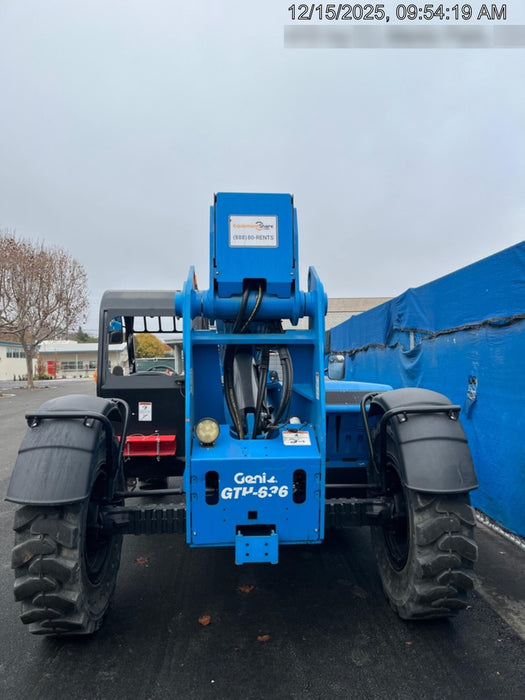2019 Genie GTH-636 Canopy, Solid RT Tires, LED Work Lights, Beacon 60" QA Carriage, 48" Forks