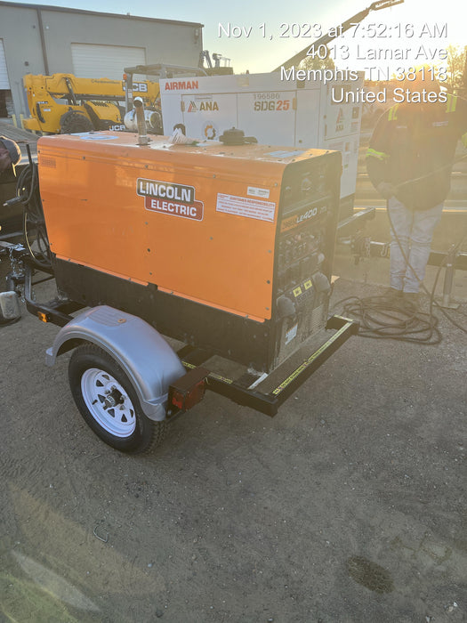 2022 Lincoln Electric LE400 Kubota V1505, Trlr, Cable Rack, Light Kit, ES Decals, T3