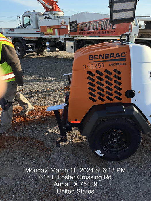 2024 Generac MLT2 Diesel, Flex Switch 120V Input, Powerzone Controller, 
(4) 320W LED Lights, 4kW Generator, 39.9 Gal Fuel Tank, 2" Ball, T3